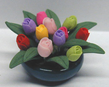 Dollhouse Miniature Rosebud-Centerpiece